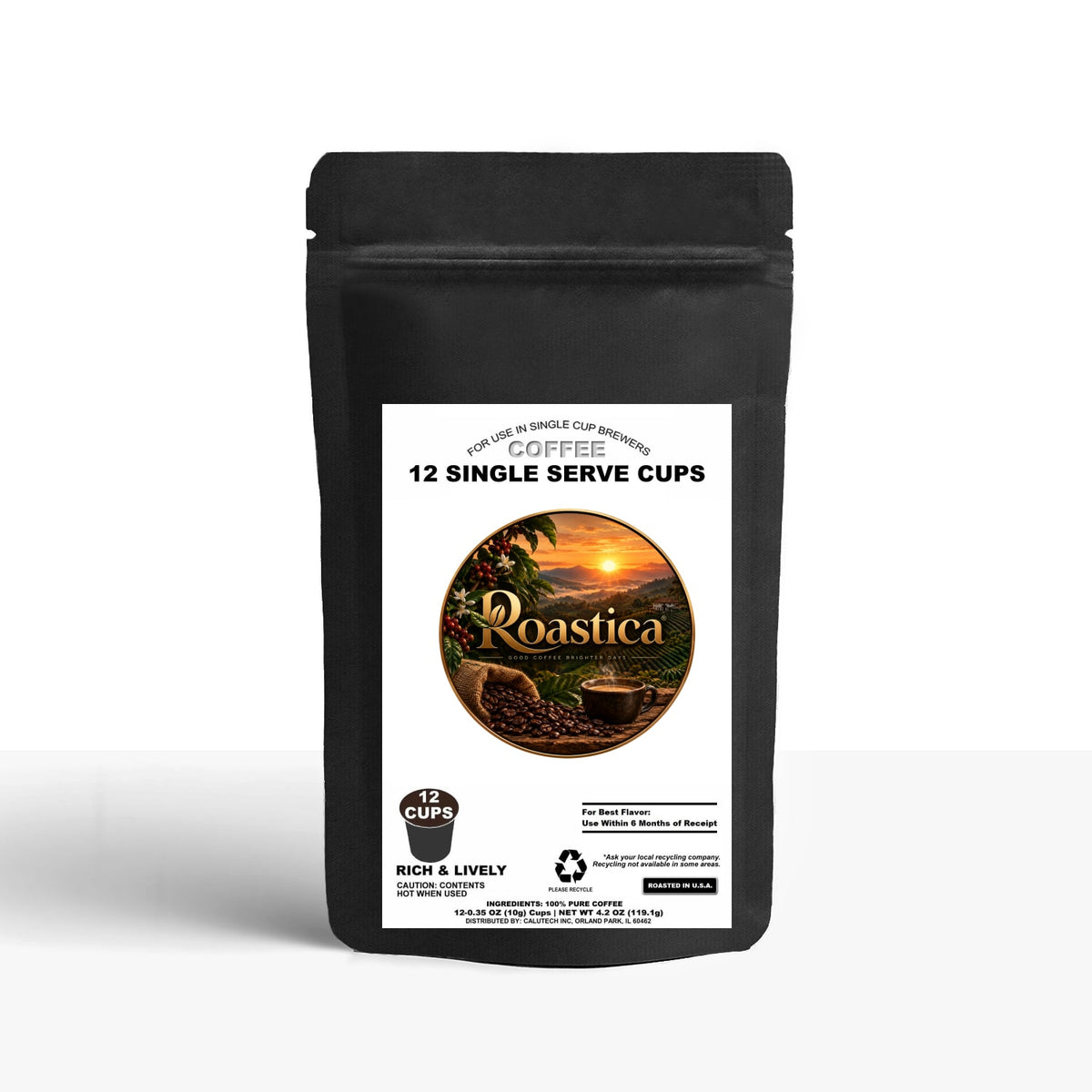 12 Pack Single Serve Coffee Capsules